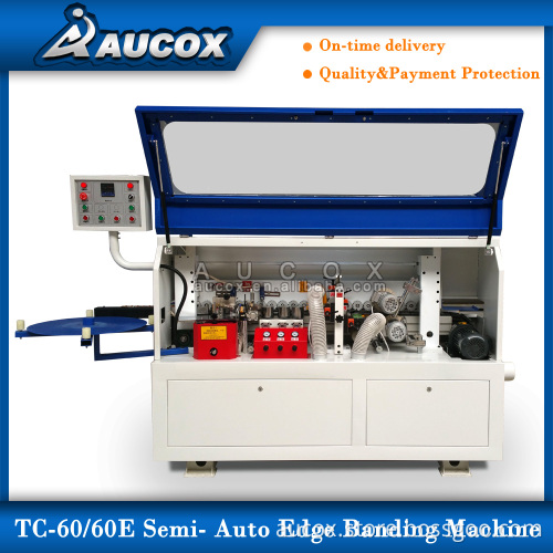 WF-60E semi automatic gluing/trimming/scrapping/buffing woodworking wood pvc edge banding machine